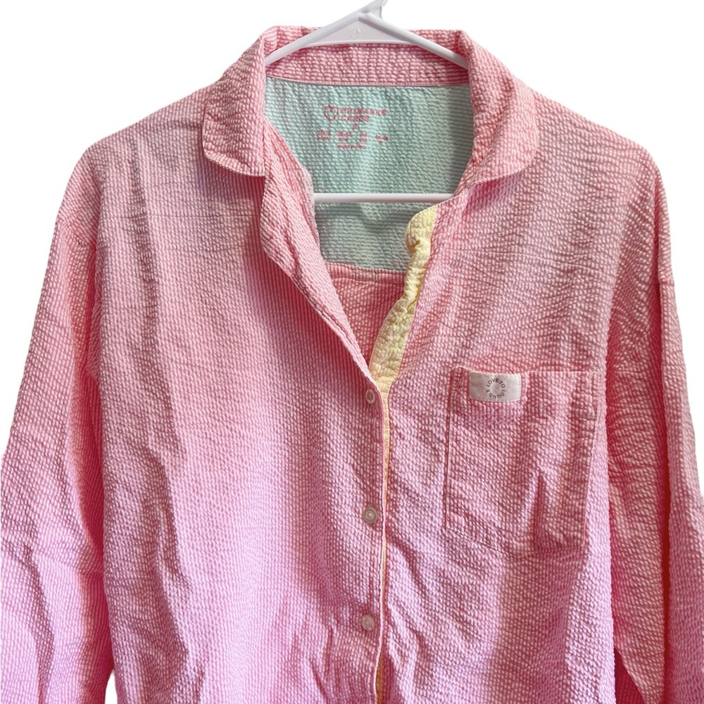 Stripe Color Block Oversized Shirt